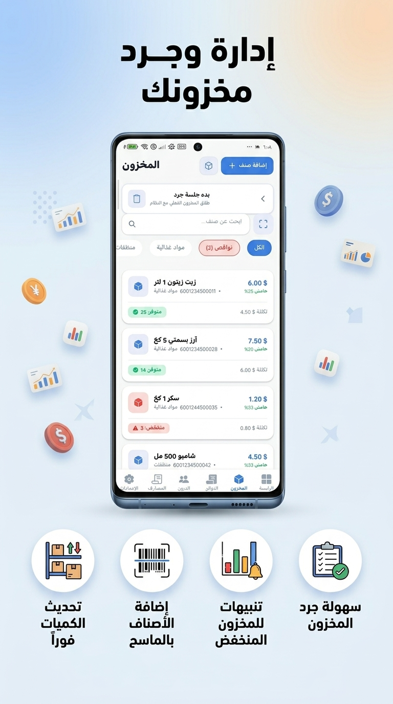 فاتورة الشراء وحساب متوسط التكلفة المرجح